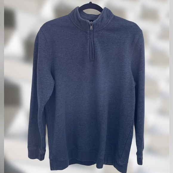 croft & barrow Other - Croft & Barrow Men’s Medium Navy Blue Soft Fleece Zippered 1/4 Zip Sweatshirt